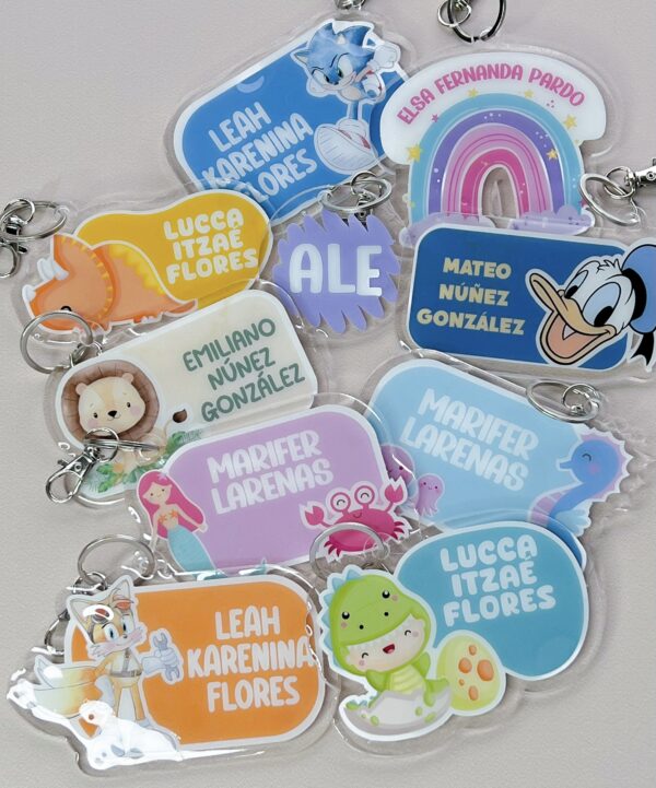 TAGS PARA MOCHILAS 8cm largo