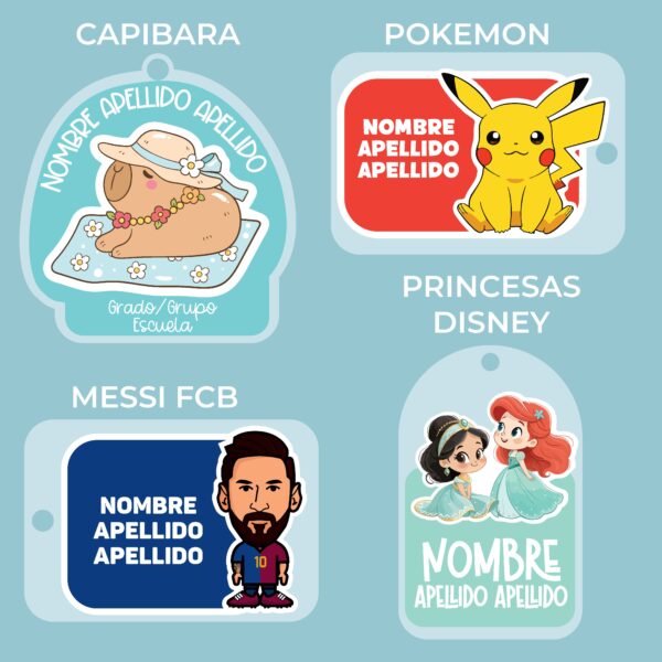TAGS PARA MOCHILAS 8cm largo - Image 9