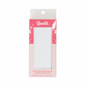 CIRCULOS ADHESIVOS DE FOAM BLANCOS 3MM QUELLI